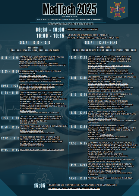 Szczegółowy program pierwszej konferencji TechMed 2025 