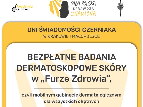 19 lipca 2022 – bezpłatne badania dermatoskopowe skóry